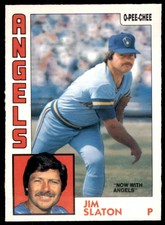 1984 O-Pee-Chee Jim Slaton .  California Angels #104