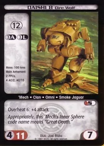 Daishi B (Dire Wolf) - Counterstrike - Battletech CCG - Picture 1 of 1