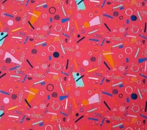 Ayumi BTY Ana Sanfelippo P&B Textiles Geometric Fruit Punch Pink - Picture 1 of 3