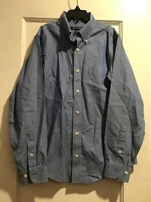 Camisa masculina Brooks Brothers lã vermelha azul manga longa com botões tamanho 12 em excelente estado usado - Imagem 1 de 4