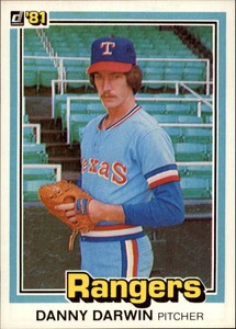 1981 Donruss Texas Rangers Baseball Card #147 Dannny Darwin