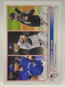 2022 Topps Series 1 Base #138 Ray/Cole/Cease - AL Strikeouts Leaders - Picture 1 of 2