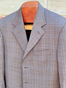Faconnable Tailored in Italy by Cantarelli Glen Plaid Check BOLD Sportcoat 44 - Picture 1 of 8