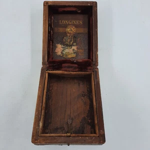 Longines Antique 1940's Wooden Watch Presentation Display Box Working Latch - Picture 1 of 15