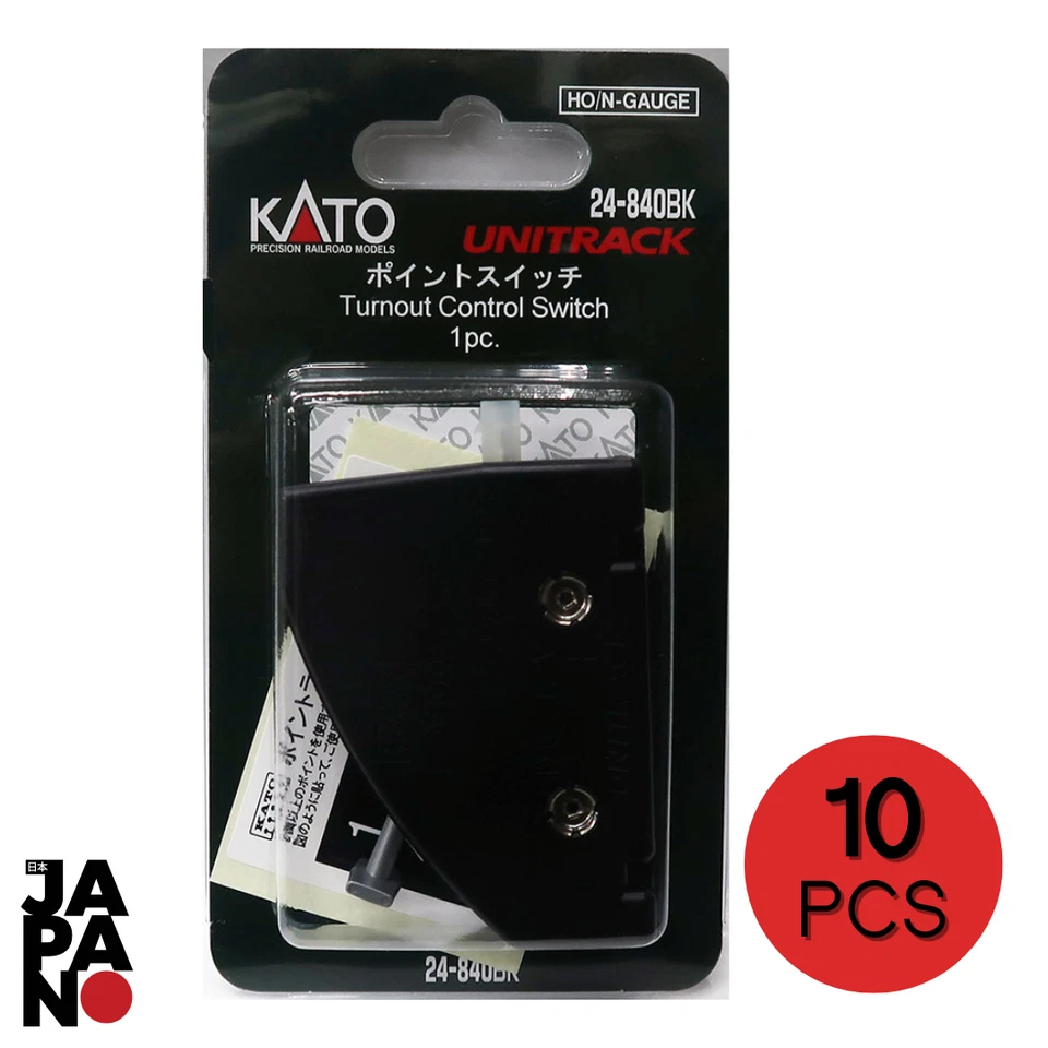 KATO 24-840BK Point Switch Black UNITRACK N Scale Turnout Controller 10pcs Set