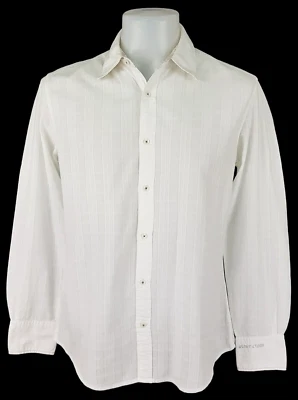 ESPRIT Mens White L/S EVENING DRESS SHIRT Embroidered - 16" - M - 44" - RRP £105 - Image 1 of 4