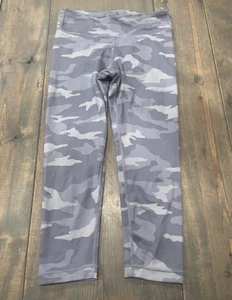 Athleta Girl Gray CAMO Gymnastic Workout Capri Leggings Size: L /12 - Picture 1 of 8