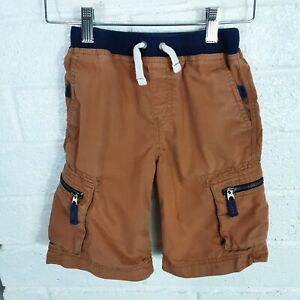 Hanna Andersson Boy's Size 120 US 6/7 Pull On Cargo Cotton Blend Brown Shorts