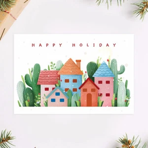 Happy Holiday Card | Succulents Greeting Card - Picture 1 of 4