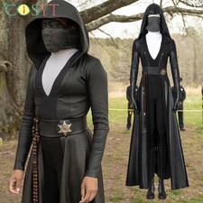 Watchmen Angela Abar Cosplay Leather Slim Fit Cloak Dress Full Set Lot