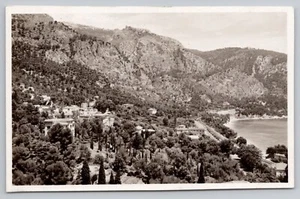 RPPC EZE-SUR-MER France French Riviera Birds Eye View of Old Village Postcard - Picture 1 of 3