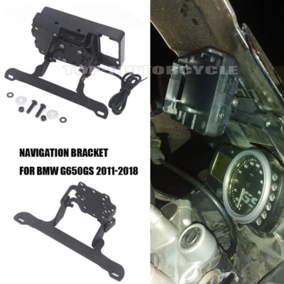 For BMW G650GS 2011-2018 Phone Stand Holder Navigation Bracket Kits USB Charging - Image 1 of 4