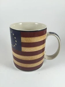 Coventry Genuine Stoneware Coffee Cup Mug Liberty 13 Colonies Flag Freedom - Picture 1 of 8
