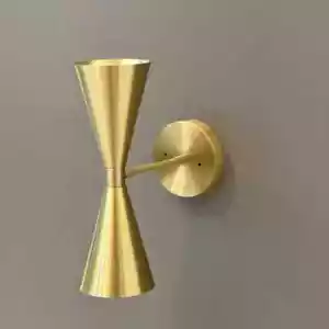 Modern Lamp Mid Century Wall Sconce Wall Light Lamp Handmade Brass - Picture 1 of 5