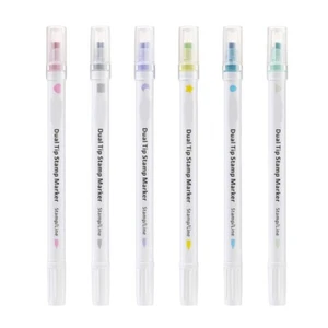 Stamp Marker Set Double Headed Watercolor Marker with Stamp Head for Journaling - Picture 1 of 8