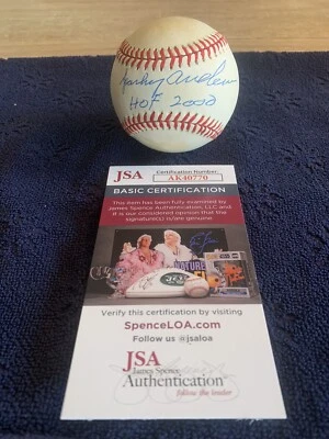 Sparky Anderson HOF 2000 Autographed OAL Gene A Budig Baseball JSA COA Vintage - Image 1 of 4