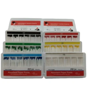5 Box Dental Root Endodontics Absorbent Paper Point Taper 0.04 15-40# Disposable - Picture 1 of 17
