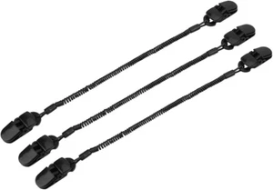 Hat Retainers, 3Pcs Hat Strap Clips Black Cap Fishing Lanyard Leash Retainer wit - Picture 1 of 9