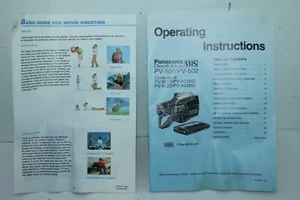 Manual de instrucciones de funcionamiento Panasonic OmniMovie PV-501/PV502 - Imagen 1 de 4
