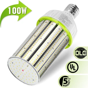 100 Watt LED Corn Bulb E39 Mogul Base Wareshoue Garage Light 6000K Clear 13500LM - Picture 1 of 11