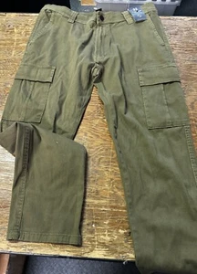MICHEAL BRANDON ESSENTIALS. CLASSIC CARGO STRAIGHT FIT. Khaki Größe 32 🔥Neu mit Etikett🔥 - Bild 1 von 6