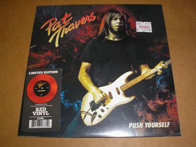 Pat Travers - Push Yourself b/w Full Spectrum 7" new sealed Cleopatra red vinyl Foto 1 de 2