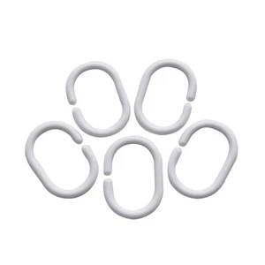 24 Pezzi Clip Plastica Bianca Gancio a Forma di C Gancio Tenda da Bagno Anello Doccia Ganci - Foto 1 di 6