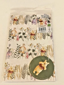 Disney WINNIE THE POOH 2 Gift Wrap sheets & 2 Round Gift Tags Tigger Piglet etc - Picture 1 of 2