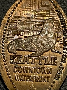 Seattle Downtown Waterfront (Retired) Cu Elongated Penny #080515 - Picture 1 of 3