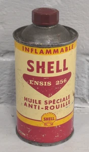 Vintage French SHELL ENSIS 256, Anti rust Oil Tin SH57 - Picture 1 of 9