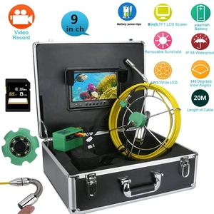 9" LCD DVR 1000TVL IP68 Waterproof Drain Pipe Sewer Inspection Camera System - Picture 1 of 16