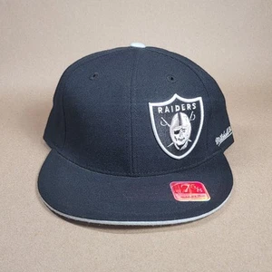 Mitchell & Ness Oakland Las Vegas Raiders NFL Hat Cap Fitted Size 7 5/8 NEW - Picture 1 of 8