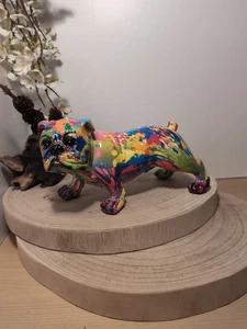 Modern Graffiti British Bulldog Ornament Art Sculpture | Trendy Home Decor | - Picture 1 of 6