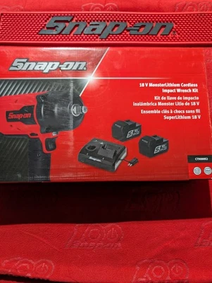 Herramientas Snap-on NUEVO 1/2” Dr RED 18V Inalámbrico Impacto Mega KIT CT9080K2  Foto 1 de 4