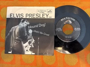 Elvis Presley 47-6604 Hound Dog Picture Sleeve Original US 7” Vinyl - Foto 1 di 2