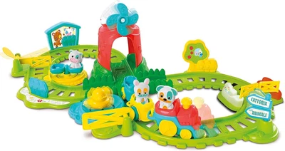Baby Trenino in Fattoria, Treno Giocattolo Bambini 12+ Mesi, Play Set Con 4 Pers - Immagine 1 di 4