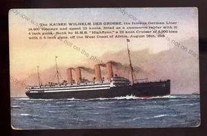LS5040 - German Liner - Kaiser Wilhelm Der Große. von W Fred Mitchell - Postkarte - Bild 1 von 1