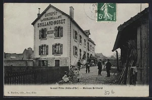 CPA Is-sur-Tille, Maison Brillard 1908 - Picture 1 of 2