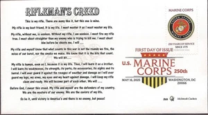 Marines- 250th Anniversary- FDC w/ DCP --Rifleman's Creed-- McIntosh Cachets - Picture 1 of 1