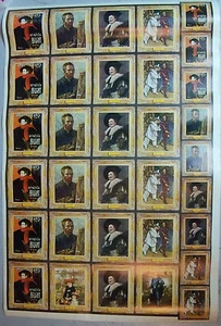 Vtg Jim Beam Advertising Label Poster Aristide Bruant Mardi Gras Van Gogh Artist - Bild 1 von 10