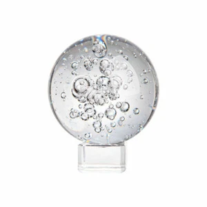 50MM Crystal Glass Bubble Ball Healing Sphere Photography Props With Stand Decor - Picture 1 of 6