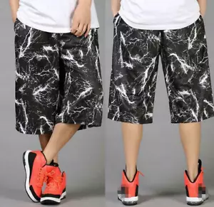 Mens Casual Oversize Loose Wide Leg Short Pants Running Sports Basketball Shorts - Picture 1 of 10