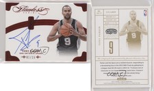 2013-14 Panini Flawless NBA Signatures Ruby /15 Tony Parker #NB-TP Auto HOF