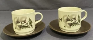 2 Johnson of Australia *Thistle* Pattern Cups & Sauces - Vintage - 250ml - Picture 1 of 5