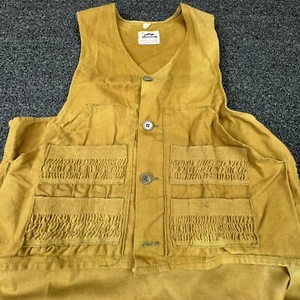 VTG Duxbak Vest Duck Hunting Size Small Brown Tan Pockets Outdoor Upland Bird - Picture 1 of 13