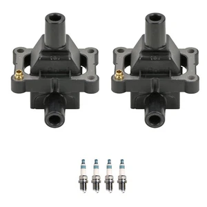 Bosch 2 Ignition Coil Denso 4 Iridium Power Spark Plug Kit For W202 R170 C230 L4 - Picture 1 of 1