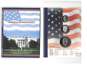 US BICENTENNIAL 3-COIN SET 1976 S BU Silver Proof Prestige Set in Folder. B11