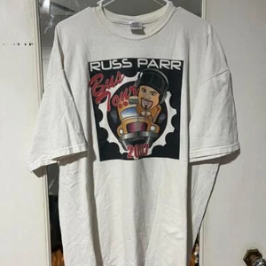 Weiß und schwarz Russ Parr 2007 Tour T-Shirt #y2kfashion - Bild 1 von 2