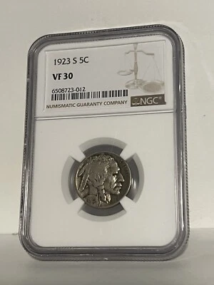 1923-S Buffalo Nickel, Graded VF30 by NGC - Image 1 of 2