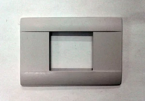 AVE 45P02R PLACCA SABBIATA TECNOPOLIMERO GRIGIO RAL 7035 2 MODULI SISTEMA 45 - Foto 1 di 1
